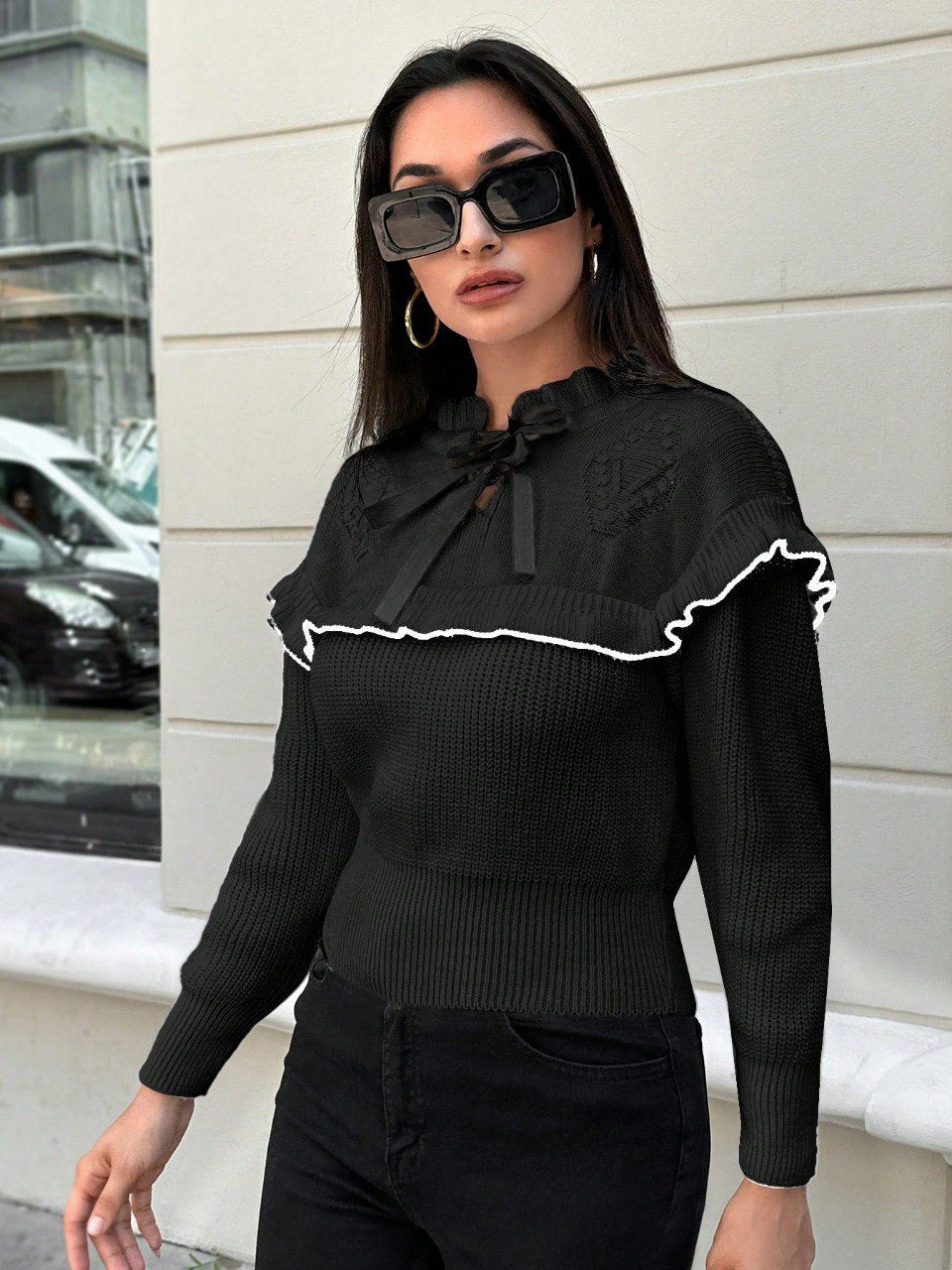Ribbon Knit Sweater