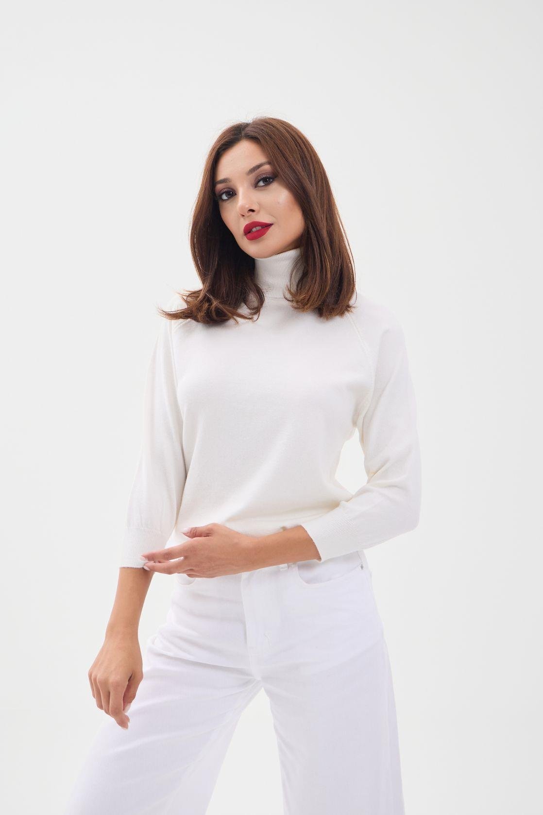 Poor Sleeve Turtleneck Sweater