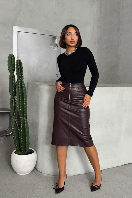 Leather skirt