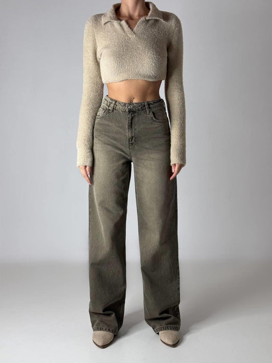 High Waist Loose Fit Jeans