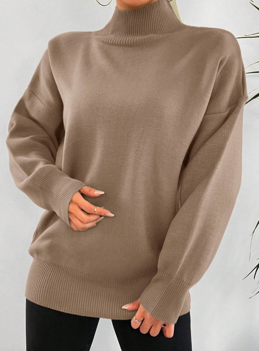 Plain knitted blouse